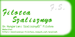 filotea szalisznyo business card